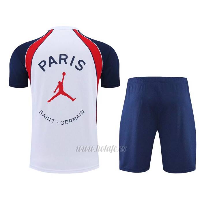 Chandal del Paris Saint-Germain Jordan Manga Corta 2022-2023 Blanco - Pantalon Corto